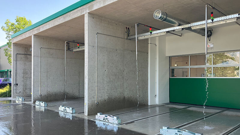 Außenbereich der Batteriebefundung