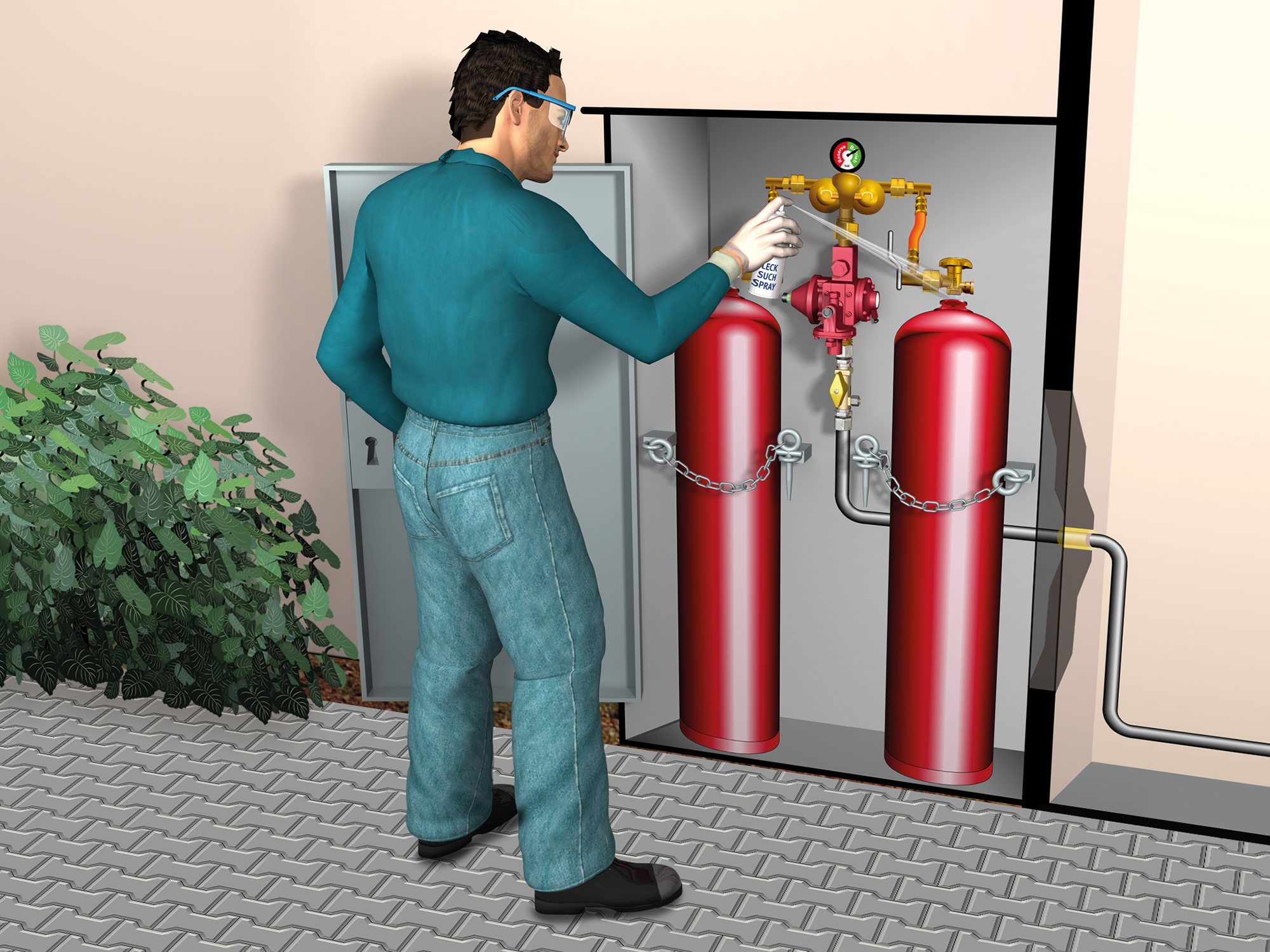 Flüssiggasanlagen sicher betreiben, Beschäftigte schützen; © BGN